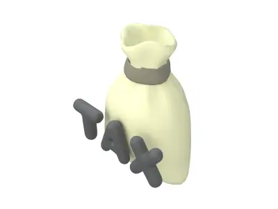 TAX Icon V1 003 Low-poly 3D model