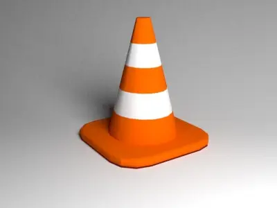 Traffic Cone Lowpoly Low-poly 3D model
