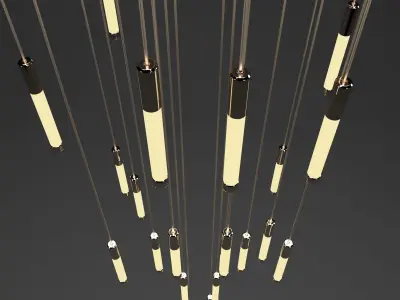 FLUX HELIXES By Haberdashery lamp Low-poly 3D model