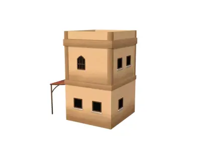 Middle Eastern Style Building - PBR Game Ready Low-poly 3D model purchase