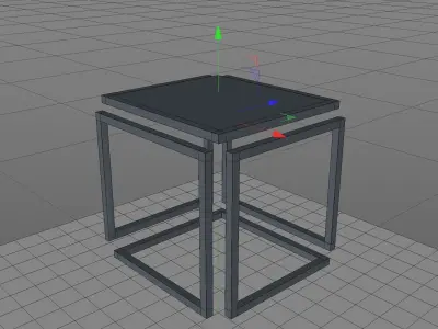 Futuristic desk Low-poly 3D model Low-poly 3D model