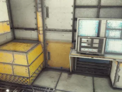 Sci Fi Room Low-poly 3D model 41