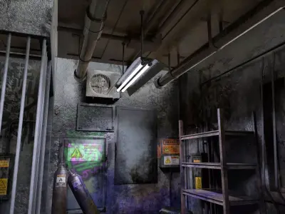 Old Prison Cell 2 Low-poly 3D model