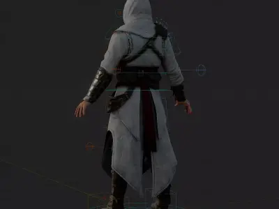 Altair 3D Model Assassins Creed Rigged PBR Blender FBX OBJ Low-poly 3D model