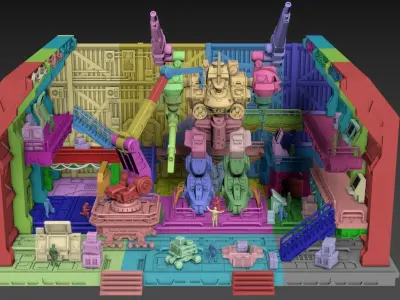 Repair Bay Set Plus Mech 3D print model