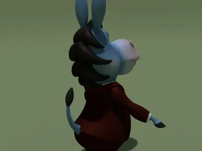 Cartoon Donkey 3D model