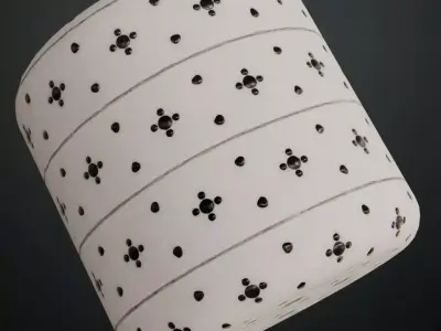 White Painted Wood Planks with Iron Studs PBR Texture