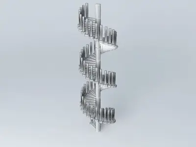 ladder spiral staircase 3D model