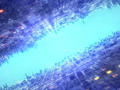 SCIFI Future technology Cyberpenk chip city building 3D model