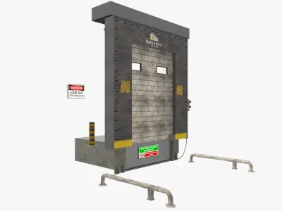 Loading Dock Door Low-poly 3D model