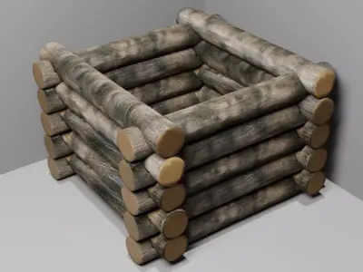 Well logs low poly Free low-poly 3D model