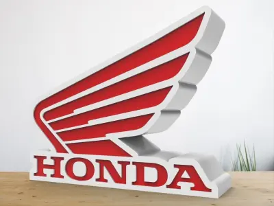 Motocyclette Honda Logo  Lamp 3D print model