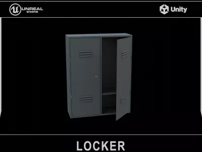 Locker Low-poly 3D model