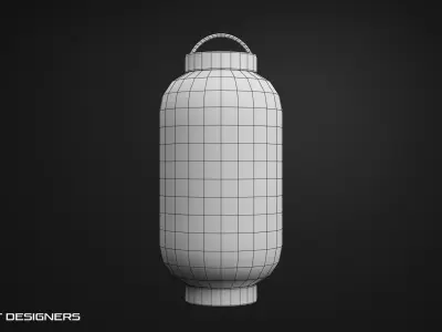 Japanese Lantern Low-poly 3D model get
