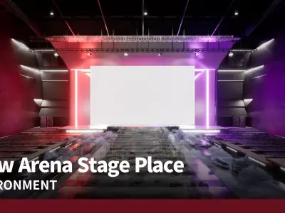 Glow Arena Stage Place 3D model