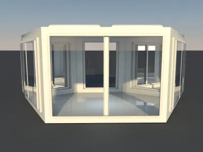 Sci Fi Room Low-poly 3D model 16