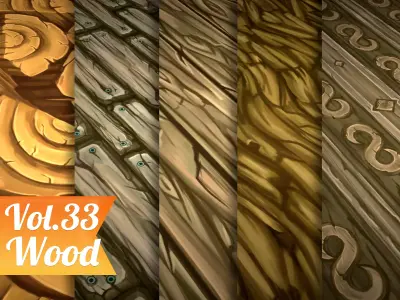 Stylized Wood Vol 33 - Hand Painted Texture Texture