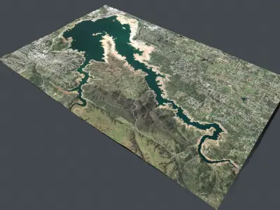 Folsom Lake California USA 3D model