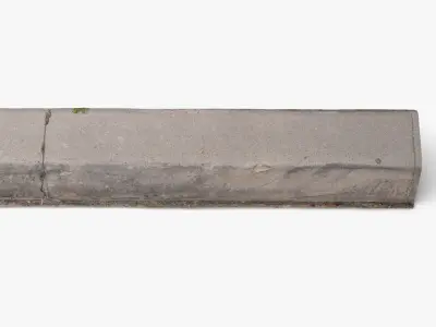 Sidewalk Curb - 8K Scan Low-poly 3D model