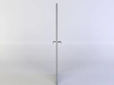Door metal pole Low-poly 3D model