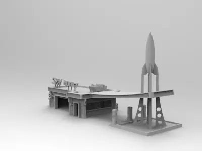 Sky Rocket Gas Station by WOW Buildings   3D print model