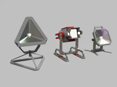 sci fi lighting 9 3D model