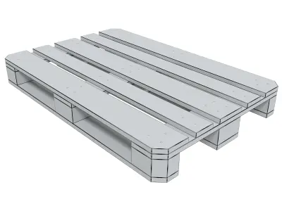 Wooden pallet 3D model