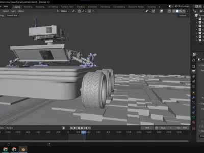 Futuristic Sci-Fi Robotic Vehicle with Glowing Particle Trails   3D model