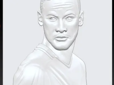 Neymar Jr   file stl OBJ and ZTL  for CNC Free 3D print model