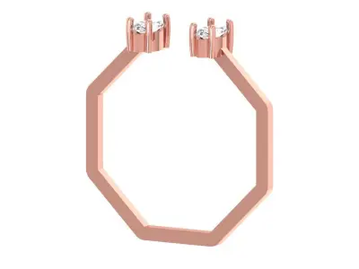 Open End Women Light Weight Band Marquise Stone Ring 3D print model