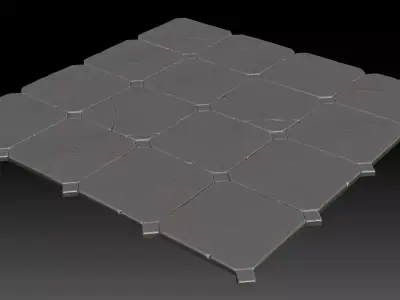 Stylized tile 3D model