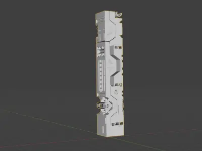 Sci-Fi Hard Surface Pillar 3D print model