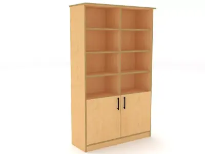 bookshelf 2 covers Low-poly 3D model