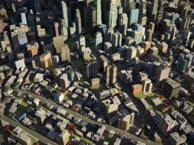 City 23 Low-poly 3D model