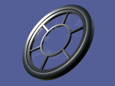 PBR Round Window Low-poly 3D model