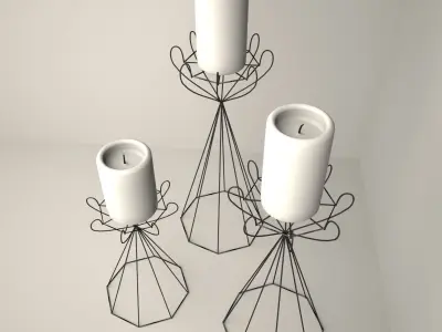 Candle holder 3D model 14