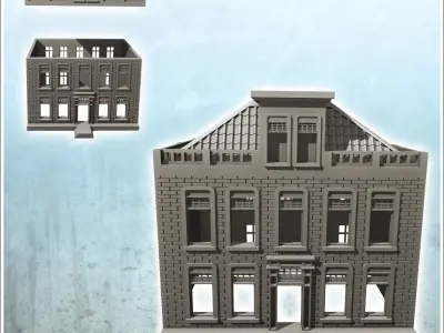 House in Javastraat street Assen Netherland - Modern WW2 WW1 Wor 3D print model