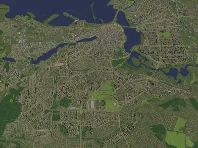 Kazan Russia - city and urban 3D model