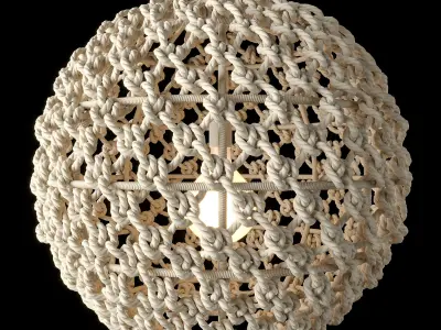 RH Small Rope Pendant 3D model