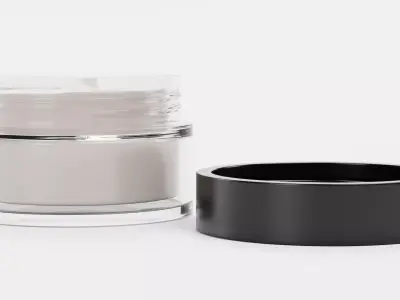 Face Cream V1 - Glass Skincare Cosmetic Jar Concept Packaging 3D model