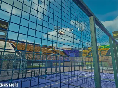 Padel Tennis court - sports ground 3D model