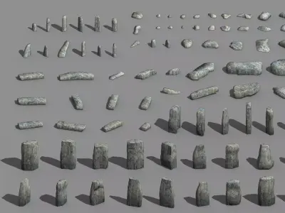 Remaining - Ancient Stone 02 3D model