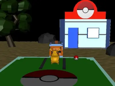 Pokemon stage Low-poly 3D model