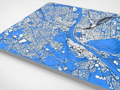 Cityscape Salzburg Austria 3D model