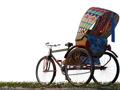 Paddle Rickshaw -detailed model 3D model