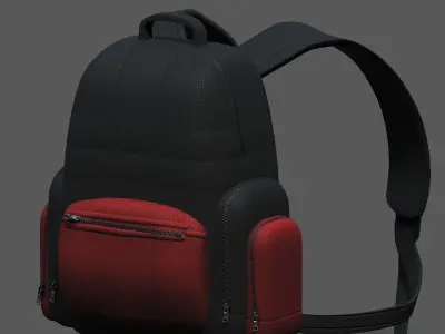 Backpack bag baggage Color 3d low poly Low-poly Low-poly 3D model