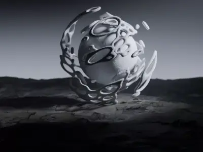 Stylized Alien Landscape Animation 3D model