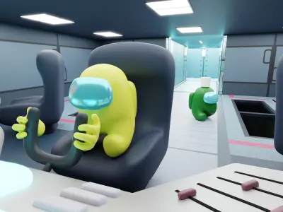 Among Us - The Skeld map 3D model