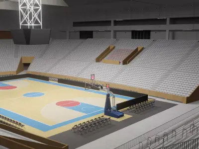 Pavello Municipal Girona-Fontajau Spain 3D model