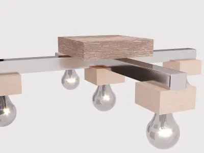 chandelier light fixture with four lights 3D model
